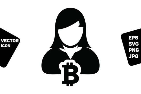 Avatar Icon Vector Bitcoin Blockchain – A Modern Design Asset for Branding and Marketing