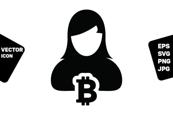 Bitcoin Symbol Icon Vector Blockchain for Embroidery Projects