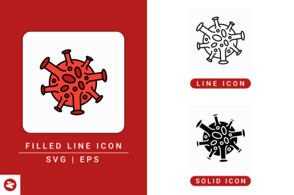 Corona Virus Icons Set: A Practical Graphic Design Asset for Digital Sellers