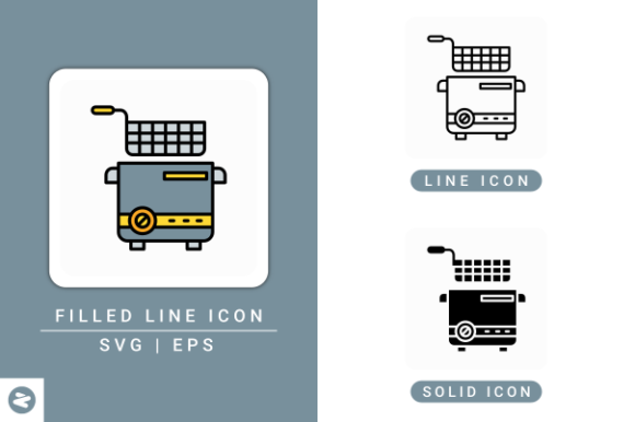 Fryer Icons Set: A Versatile Graphic Design Asset for Creative Branding