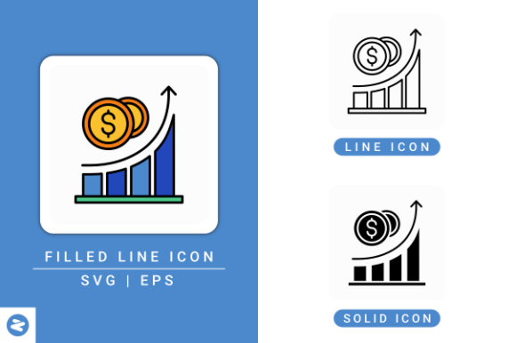 Growth Icons Set: A Versatile Graphic Design Asset for Local Business Branding