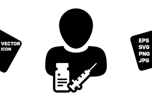 Hospital Icon Vector Vaccine Syringe for Real Crafting and Handmade Business