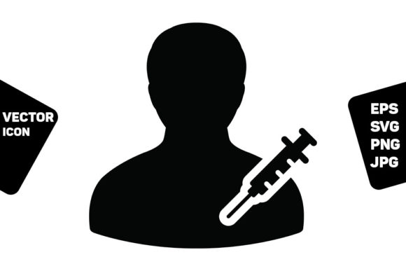 Pharma Industry Icon Vector with Vaccine: A Versatile Graphic Design Asset