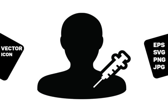 Pharmacy Icon Vector Vaccine Syringe for Small Business Branding