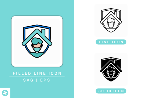Quarantine Icons Set: A Graphic Design Asset for Modern Local Branding