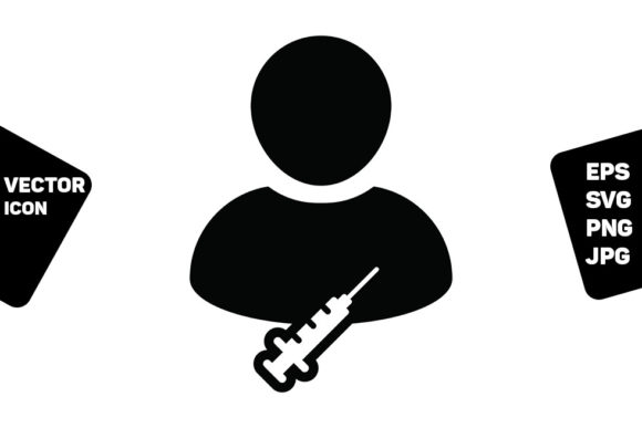 Vaccination Icon Vector Vaccine Syringe: A Modern Design Asset for Local Business Branding