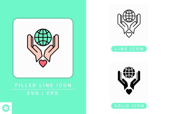 World Charity Icons Set: A Powerful Graphic Design Asset for Modern Branding
